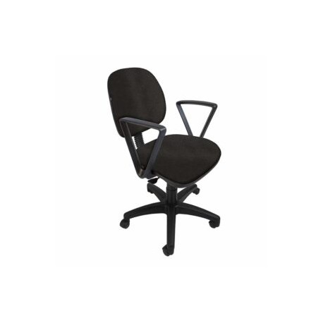 Silla Operativa con Brazos Regia 1011 Tela Mini Café