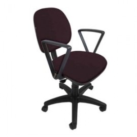 Silla Operativa con Brazos Regia 1011 Tela Mini Ciruela