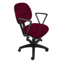 Silla operativa con Brazos Regia 1011 Tela Mini Color Cereza