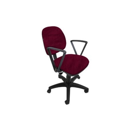 Silla operativa con Brazos Regia 1011 Tela Mini Color Cereza