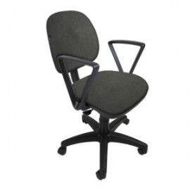 Silla Operativa con Brazos Regia 1011 Tela Mini Grafito