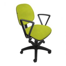 Silla Operativa con Brazos Regia 1011 Tela Mini Verde Manzano