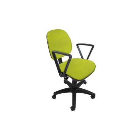 Silla Operativa con Brazos Regia 1011 Tela Mini Verde Manzano