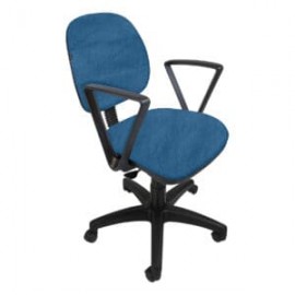 Silla operativa con Brazos Regia 1011 Tela Stella Color Azul