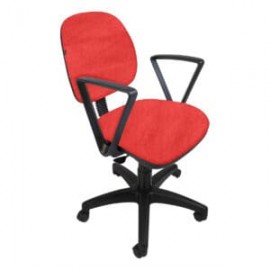 Silla operativa con Brazos Regia 1011 Tela Stella Color Coral