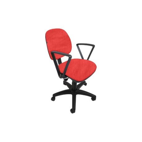 Silla operativa con Brazos Regia 1011 Tela Stella Color Coral