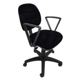 Silla operativa con Brazos Regia 1011 Tela Stella Color negro