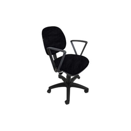 Silla operativa con Brazos Regia 1011 Tela Stella Color negro