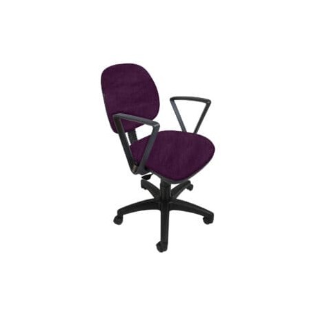 Silla operativa con Brazos Regia 1011 Tela Stella Color Uva