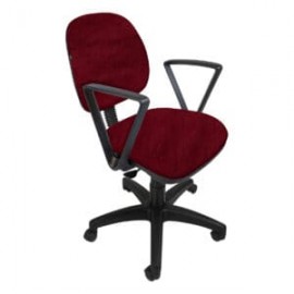 Silla operativa con Brazos Regia 1011 Tela Stella Color Vino