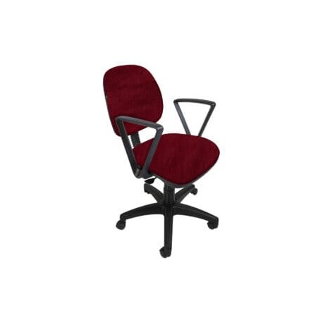 Silla operativa con Brazos Regia 1011 Tela Stella Color Vino