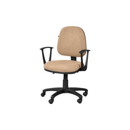 Silla operativa con brazos regia 1012 Tela Adison Color Camello