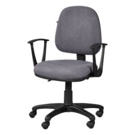 Silla operativa con brazos regia 1012 Tela Adison Color Plata
