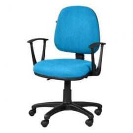 Silla operativa con brazos regia 1012 Tela Adison Color Turqueza