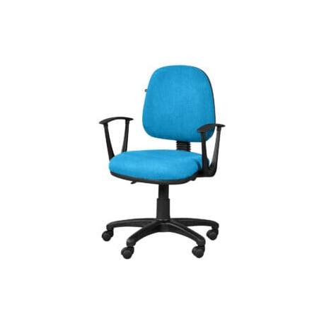 Silla operativa con brazos regia 1012 Tela Adison Color Turqueza