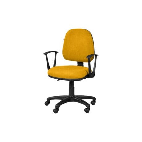 Silla operativa con brazos regia 1012 Tela Mini Color Amarillo