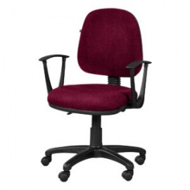 Silla operativa con brazos regia 1012 Tela Mini Color Cereza