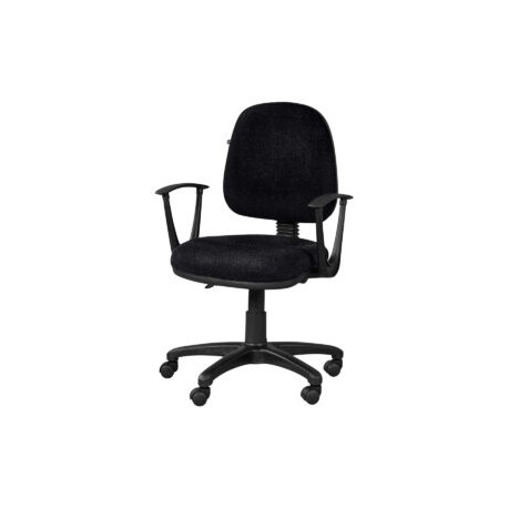 Silla operativa con brazos regia 1012 Tela Stella Color negro