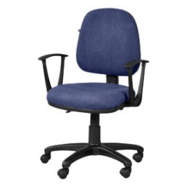 Silla operativa con brazos regia 1012 Tela Stella Color Plumbago