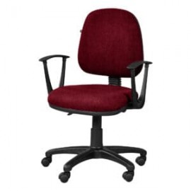 Silla operativa con brazos regia 1012 Tela Stella Color Vino