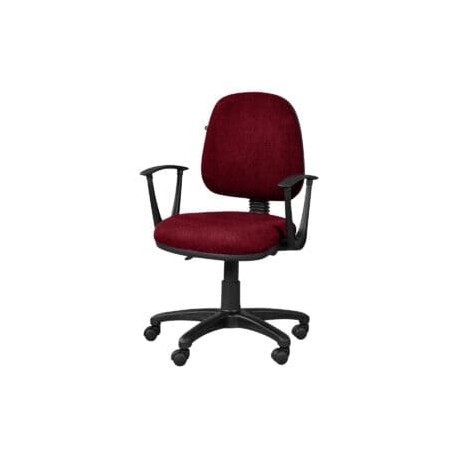 Silla operativa con brazos regia 1012 Tela Stella Color Vino