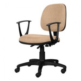 Silla Operativa con Brazos Tiempo 3502 Tela Adison Color Camello
