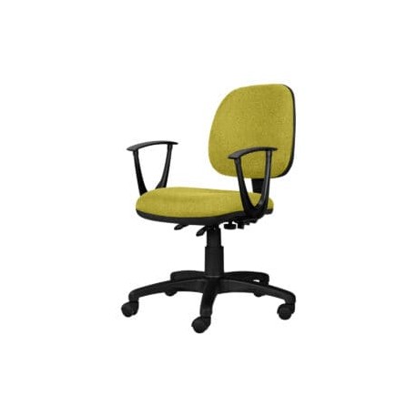 Silla Operativa con Brazos Tiempo 3502 Tela Adison Color Pera