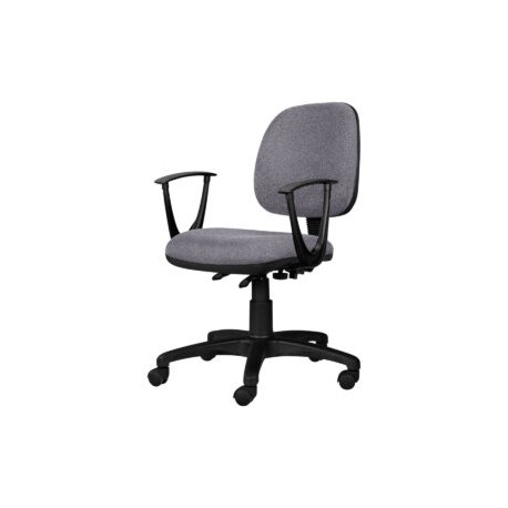Silla Operativa con Brazos Tiempo 3502 Tela Adison Color Plata