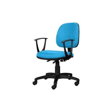Silla Operativa con Brazos Tiempo 3502 Tela Adison Color Turqueza