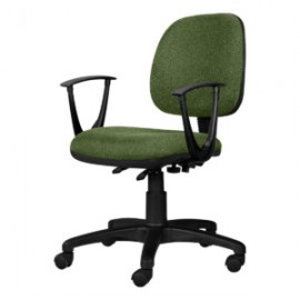 Silla Operativa con Brazos Tiempo 3502 Tela Adison Color Verde Hoja