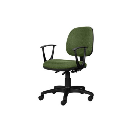 Silla Operativa con Brazos Tiempo 3502 Tela Adison Color Verde Hoja