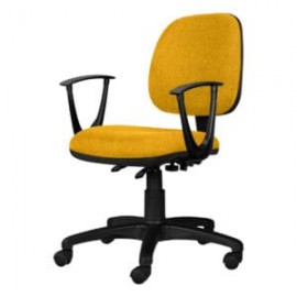 Silla Operativa con Brazos Tiempo 3502 Tela Mini Color Amarillo