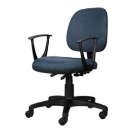 Silla Operativa con Brazos Tiempo 3502 Tela Ofik Marino