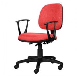 Silla Operativa con Brazos Tiempo 3502 Tela Stella Color Coral