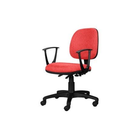 Silla Operativa con Brazos Tiempo 3502 Tela Stella Color Coral
