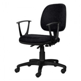 Silla Operativa con Brazos Tiempo 3502 Tela Stella Color negro