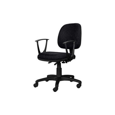 Silla Operativa con Brazos Tiempo 3502 Tela Stella Color negro
