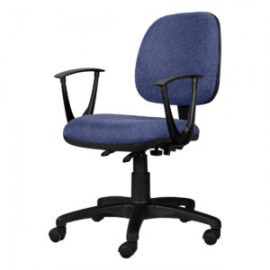 Silla Operativa con Brazos Tiempo 3502 Tela Stella Color Plumbago