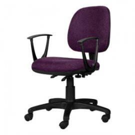 Silla Operativa con Brazos Tiempo 3502 Tela Stella Color Uva
