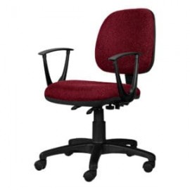 Silla Operativa con Brazos Tiempo 3502 Tela Stella Color Vino