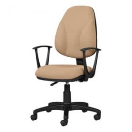 Silla Operativa con Brazos Tiempo 3511 Tela Adison Color Camello
