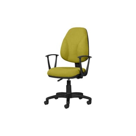 Silla Operativa con Brazos Tiempo 3511 Tela Adison Color Pera