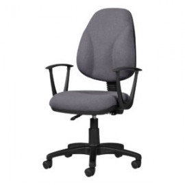 Silla Operativa con Brazos Tiempo 3511 Tela Adison Color Plata