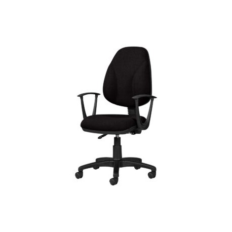Silla Operativa con Brazos Tiempo 3511 Tela Adison Color Plomo
