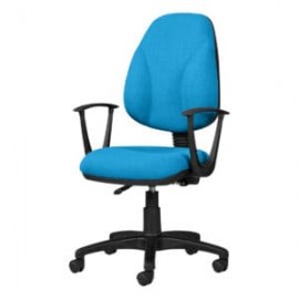 Silla Operativa con Brazos Tiempo 3511 Tela Adison Color Turqueza