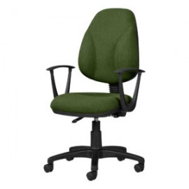 Silla Operativa con Brazos Tiempo 3511 Tela Adison Color Verde Hoja