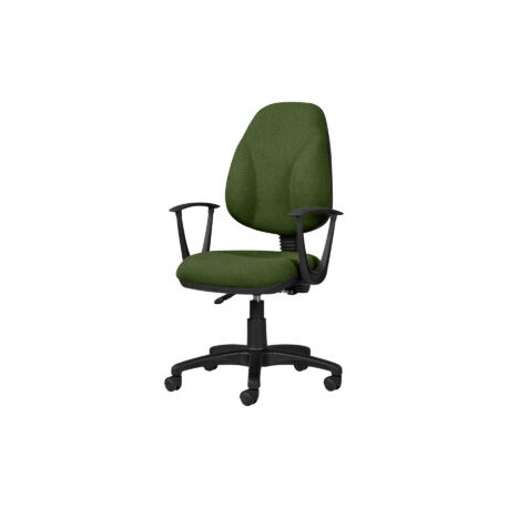 Silla Operativa con Brazos Tiempo 3511 Tela Adison Color Verde Hoja