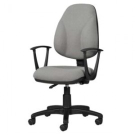 Silla Operativa con Brazos Tiempo 3511 Tela Mini Color Acero