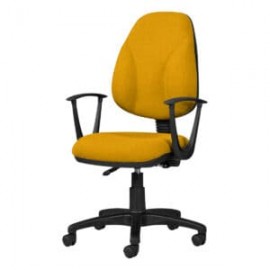 Silla Operativa con Brazos Tiempo 3511 Tela Mini Color Amarillo