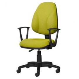 Silla Operativa con Brazos Tiempo 3511 Tela Mini Verde Manzano